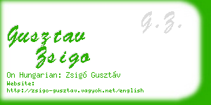 gusztav zsigo business card