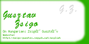 gusztav zsigo business card